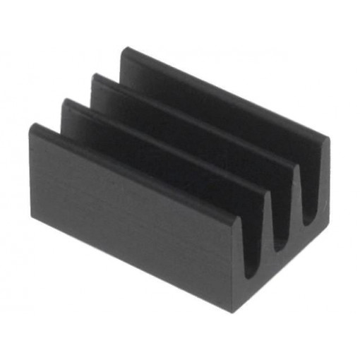 ICKSMDA10SA; Heatsink: extruded; black; L: 10mm; W: 6.3mm; H: 4.8mm; 75K/W; FISCHER ELEKTRONIK