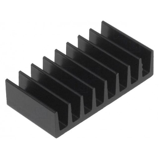 ICKSMDB10SA; Heatsink: extruded; black; L: 10mm; W: 19mm; H: 4.8mm; 35K/W; anodized; FISCHER ELEKTRONIK