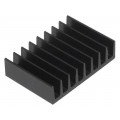 ICKSMDB13SA; Heatsink: extruded; black; L: 13mm; W: 19mm; H: 4.8mm; 29K/W; anodized; FISCHER ELEKTRONIK