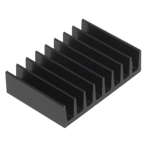 ICKSMDB13SA; Heatsink: extruded; black; L: 13mm; W: 19mm; H: 4.8mm; 29K/W; anodized; FISCHER ELEKTRONIK
