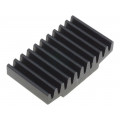 ICKSMDC17SA; Heatsink: extruded; black; L: 17mm; W: 30mm; H: 7.5mm; 17K/W; anodized; FISCHER ELEKTRONIK