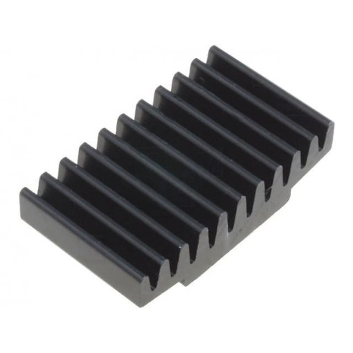ICKSMDC17SA; Heatsink: extruded; black; L: 17mm; W: 30mm; H: 7.5mm; 17K/W; anodized; FISCHER ELEKTRONIK