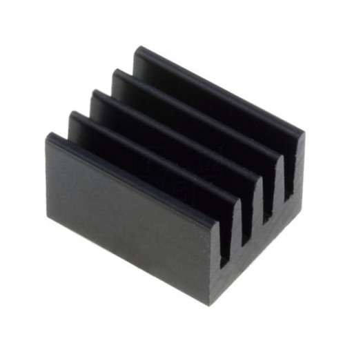 ICKSMDF10SA; Heatsink: extruded; black; L: 10mm; W: 8mm; H: 6mm; 71K/W; aluminium; FISCHER ELEKTRONIK