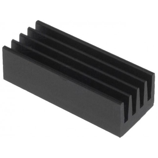 ICKSMDF21SA; Heatsink: extruded; black; L: 21mm; W: 8mm; H: 6mm; 33K/W; aluminium; FISCHER ELEKTRONIK
