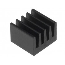 ICKSMDF8SA; Heatsink: extruded; black; L: 8mm; W: 8mm; H: 6mm; 74K/W; aluminium; FISCHER ELEKTRONIK