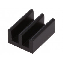 ICKSMDG13SA; Heatsink: extruded; black; L: 13mm; W: 10mm; H: 6mm; 61K/W; aluminium; FISCHER ELEKTRONIK