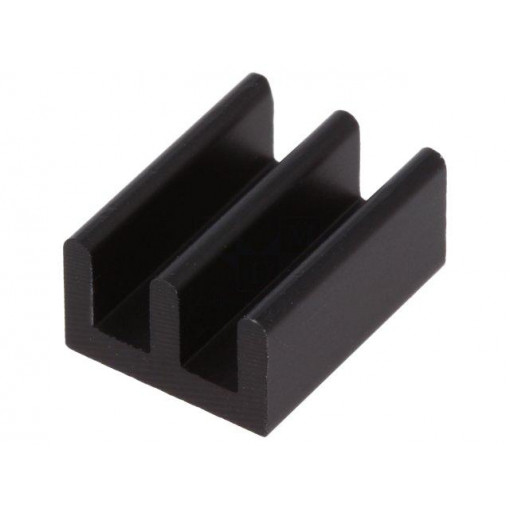 ICKSMDG13SA; Heatsink: extruded; black; L: 13mm; W: 10mm; H: 6mm; 61K/W; aluminium; FISCHER ELEKTRONIK