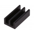 ICKSMDG19SA; Heatsink: extruded; black; L: 19mm; W: 10mm; H: 6mm; 36K/W; aluminium; FISCHER ELEKTRONIK
