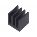 ICKSMDK13SA; Heatsink: extruded; black; L: 13mm; W: 13.5mm; H: 15.24mm; 21.5K/W; FISCHER ELEKTRONIK