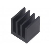 ICKSMDK13SA; Heatsink: extruded; black; L: 13mm; W: 13.5mm; H: 15.24mm; 21.5K/W; FISCHER ELEKTRONIK