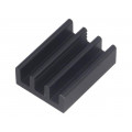 ICKSMDM19SA; Heatsink: extruded; black; L: 19mm; W: 14mm; H: 6mm; 35K/W; aluminium; FISCHER ELEKTRONIK
