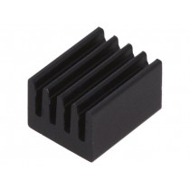 ICKSMDN10SA; Heatsink: extruded; black; L: 10mm; W: 8mm; H: 6mm; 71K/W; aluminium; FISCHER ELEKTRONIK