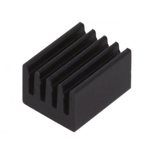 ICKSMDN10SA; Heatsink: extruded; black; L: 10mm; W: 8mm; H: 6mm; 71K/W; aluminium; FISCHER ELEKTRONIK