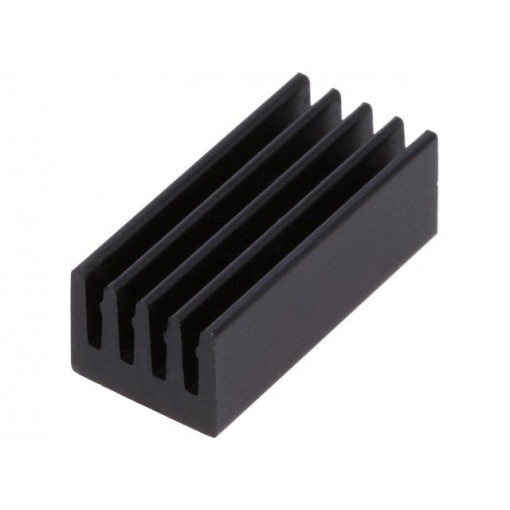 ICKSMDN17SA; Heatsink: extruded; black; L: 17mm; W: 8mm; H: 6mm; 42K/W; aluminium; FISCHER ELEKTRONIK