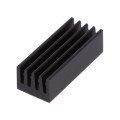 ICKSMDN19SA; Heatsink: extruded; black; L: 19mm; W: 8mm; H: 6mm; 37K/W; aluminium; FISCHER ELEKTRONIK