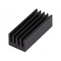 ICKSMDN19SA; Heatsink: extruded; black; L: 19mm; W: 8mm; H: 6mm; 37K/W; aluminium; FISCHER ELEKTRONIK