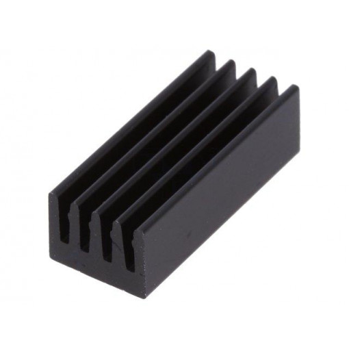 ICKSMDN19SA; Heatsink: extruded; black; L: 19mm; W: 8mm; H: 6mm; 37K/W; aluminium; FISCHER ELEKTRONIK