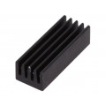 ICKSMDN21SA; Heatsink: extruded; black; L: 21mm; W: 8mm; H: 6mm; 33K/W; aluminium; FISCHER ELEKTRONIK