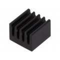 ICKSMDN8SA; Heatsink: extruded; black; L: 8mm; W: 8mm; H: 6mm; 74K/W; aluminium; FISCHER ELEKTRONIK
