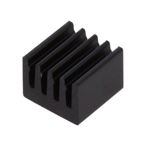 ICKSMDN8SA; Heatsink: extruded; black; L: 8mm; W: 8mm; H: 6mm; 74K/W; aluminium; FISCHER ELEKTRONIK