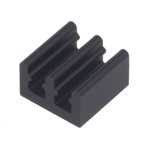 ICKSMDO10SA; Heatsink: extruded; black; L: 10mm; W: 10mm; H: 6mm; 70K/W; aluminium; FISCHER ELEKTRONIK