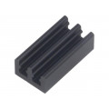 ICKSMDO19SA; Heatsink: extruded; black; L: 19mm; W: 10mm; H: 6mm; 36K/W; aluminium; FISCHER ELEKTRONIK