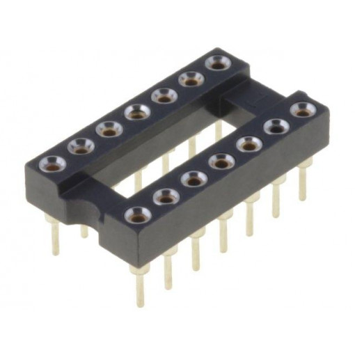 ICM-314-1-GT; Socket: DIP; PIN: 14; Pitch: 2.54mm; precision; THT; gold-plated; ADAM TECH