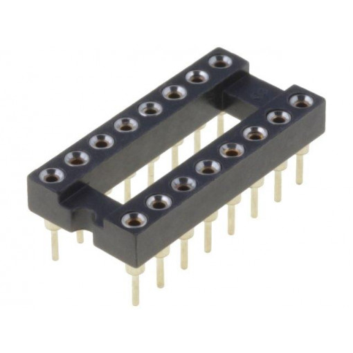 ICM-316-1-GT; Socket: DIP; PIN: 16; Pitch: 2.54mm; precision; THT; gold-plated; ADAM TECH