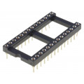 ICM-628-1-GT; Socket: DIP; PIN: 28; Pitch: 2.54mm; precision; THT; gold-plated; ADAM TECH ICM-628-1-GT; Socket: DIP; PIN: 28; Pitch: 2.54mm; precision; THT; gold-plated; ADAM TECH