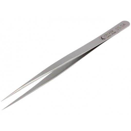 SS.SA; Tweezers; 140mm; for precision works; Blades: straight; IDEAL-TEK