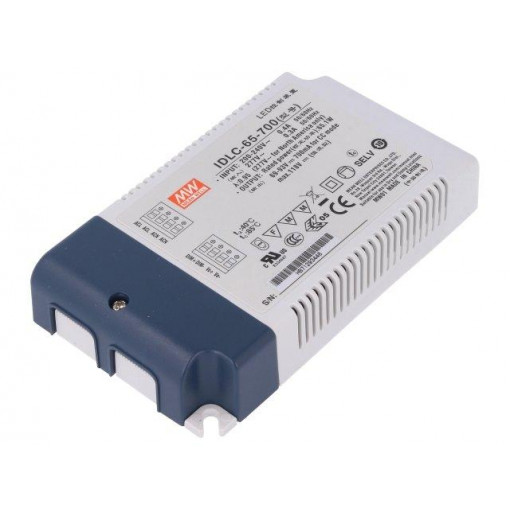 IDLC-65-700; Power supply: switched-mode; LED; 65.1W; 69÷93VDC; 700mA; IP20; MEAN WELL