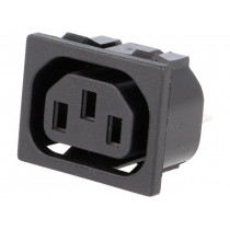 IEC-D-2; Connector: AC supply; socket; female; 10A; 250VAC; IEC 60320; ADAM TECH