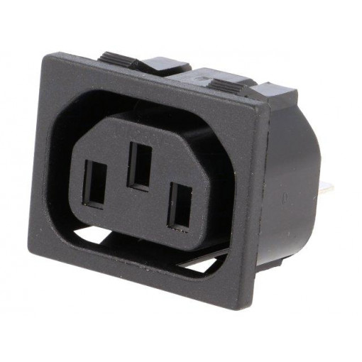 IEC-D-2; Connector: AC supply; socket; female; 10A; 250VAC; IEC 60320; ADAM TECH