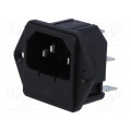 IEC-F-2; Connector: AC supply; socket; male; 10A; IEC 60320; ADAM TECH