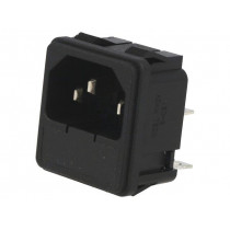 IEC-G-1; Connector: AC supply; socket; male; 10A; IEC 60320; ADAM TECH