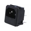 IEC-G-2; Connector: AC supply; socket; male; 10A; IEC 60320; ADAM TECH