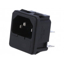 IEC-G-2; Connector: AC supply; socket; male; 10A; IEC 60320; ADAM TECH