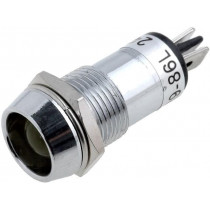 R9-86L-01-24YELLOW; Indicator: LED; recessed; 24VDC; Cutout: Ø14.2mm; IP40; brass; SCI