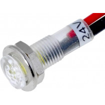 R9-79L-11-24YELLOW; Indicator: LED; flat; 24VDC; Cutout: Ø5.2mm; IP40; polycarbonate; SCI