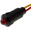 R9-73L-11-24RED; Indicator: LED; prominent; 24VDC; Cutout: Ø8.2mm; IP40; polyamide; SCI