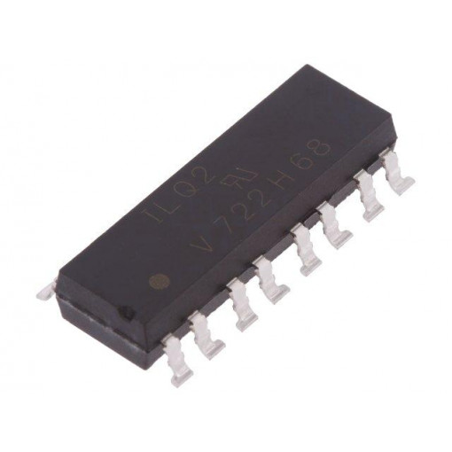 ILQ2-X009; Optocoupler; SMD; Channels: 4; Out: transistor; Uinsul: 4.42kV; VISHAY