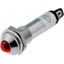 IND8-24R-A; Indicator: LED; prominent; 24VDC; Cutout: Ø8.2mm; IP40; metal; NINIGI