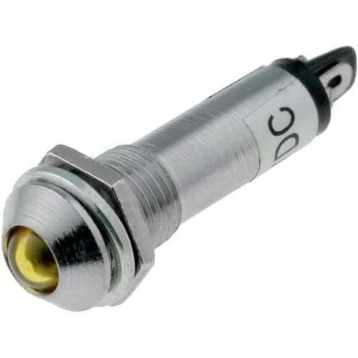 IND8-24Y-A; Indicator: LED; prominent; 24VDC; Cutout: Ø8.2mm; IP40; metal; NINIGI