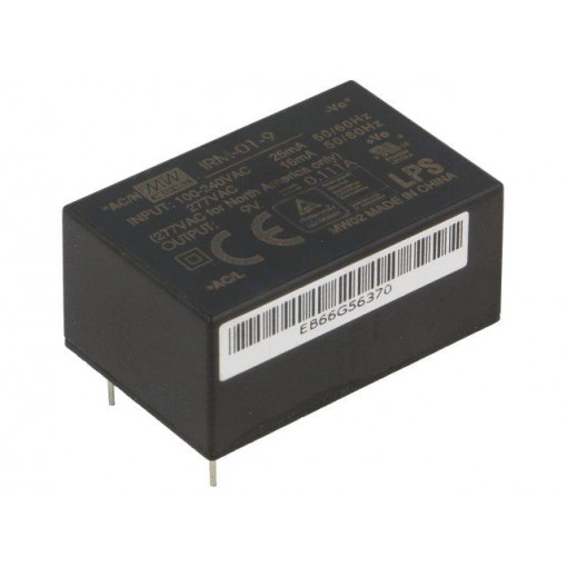 IRM-01-9; Power supply: switched-mode; modular; 1W; 9VDC; 33.7x22.2x15mm; MEAN WELL