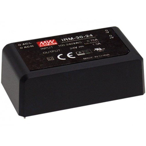 IRM-30-48; Power supply: switched-mode; modular; 30.2W; 48VDC; 69.5x39x24mm; MEAN WELL