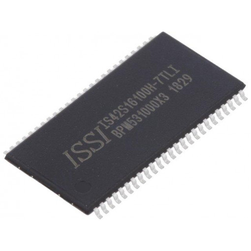 IS42S16100H-7TLI; DRAM memory; 512kx16bitx2; 143MHz; 7ns; TSOP50 II; -40÷85°C; ISSI IS42S16100H-7TLI; DRAM memory; 512kx16bitx2; 143MHz; 7ns; TSOP50 II; -40÷85°C; ISSI