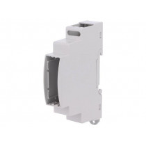 25.0104RJ0.BL; Enclosure: for DIN rail mounting; Y: 90mm; X: 18mm; Z: 53mm; ABS; ITALTRONIC