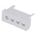 P05020204T.BL; Terminals cover; grey; 7.65mm; Holes no: 4; ITALTRONIC