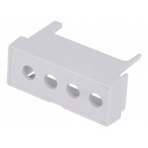 P05020204T.BL; Terminals cover; grey; 7.65mm; Holes no: 4; ITALTRONIC