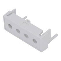 P05020207T.BL; Terminals cover; grey; 7.65mm; Holes no: 4; ITALTRONIC